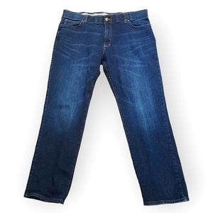 LEE darker wash thick band blue stretch straight leg  jeans size 40